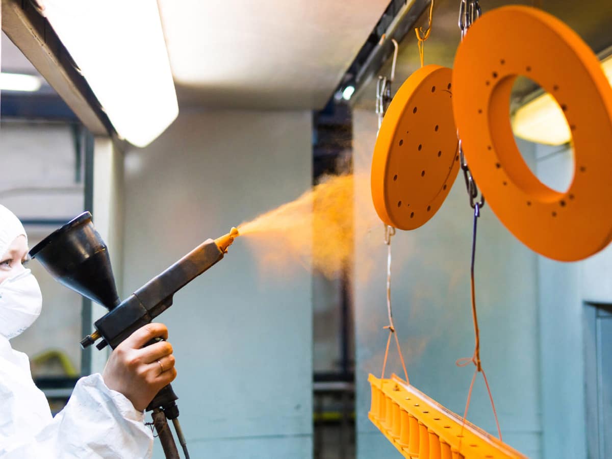 Pintura en polvo al horno